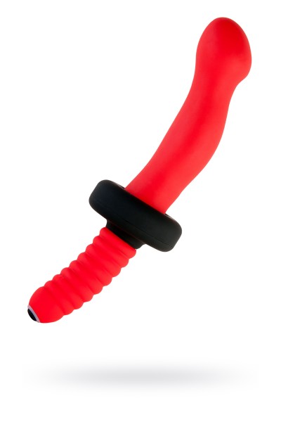 Анальный вибратор Black & Red by TOYFA, 10 режимов вибрации, водонепроницаемый, силикон, красный, 16,5 см, Ø 4,3 см