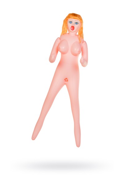Кукла надувная Olivia, блондинка, TOYFA Dolls-X Passion, с тремя отверситями, кибер вставка: вагина-