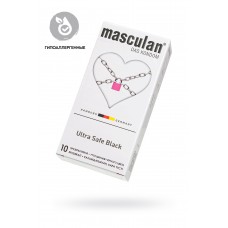 Презервативы Masculan, ultra 4, ультрапрочные, 19 см, 3,4 см, 10 шт.(Ultra Safe Black № 10)
