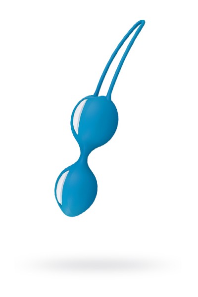 Шарики вагинальные Fun Factor SMARTBALLS DUO, силикон, голубые, 17 см