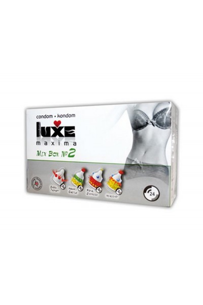 Презервативы Luxe MIX BOX №2 блок 4 вида по 6 упаковок.