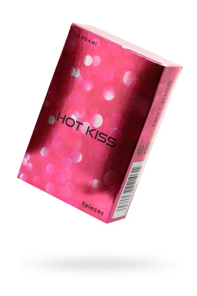 Презервативы Sagami, hot kiss, латекс, 18,5 см, 5,2 см, 5 шт.