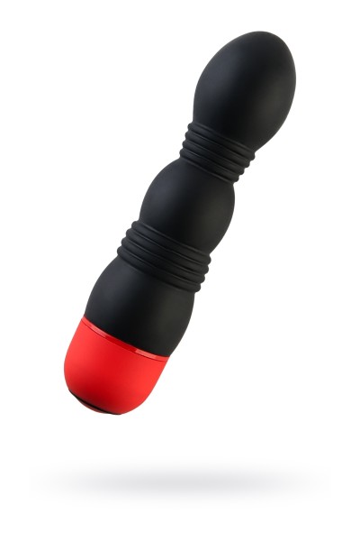 Нереалистичный вибратор Black & Red by TOYFA, 10 режимов вибрации, силикон, чёрный, 16 см, Ø 3,2 см