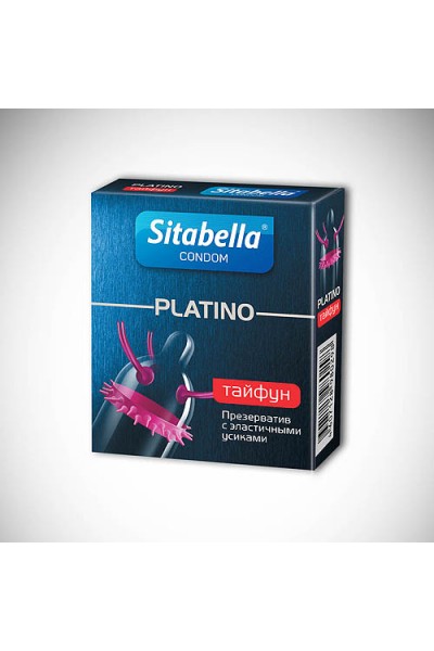 Презервативы Sitabella, platino, «Шторм», усики, 1 шт.