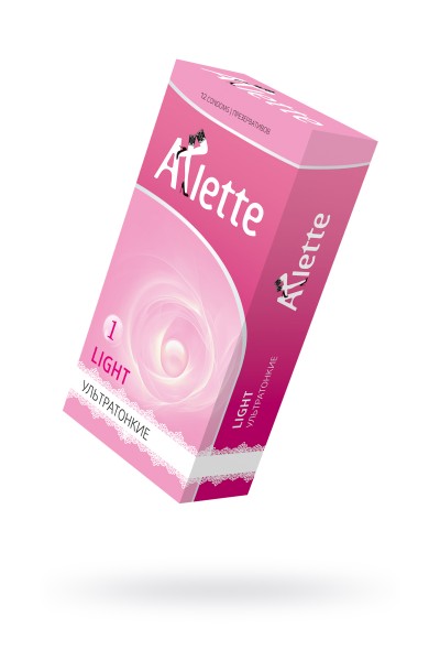 Презервативы Arlette, light, латекс, ультратонкие, 19 см, 5,5 см, 12 шт.