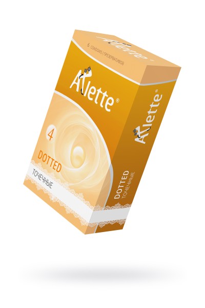 Презервативы Arlette, dotted, латекс, точечные, 18,5 см, 5,4 см, 6 шт.