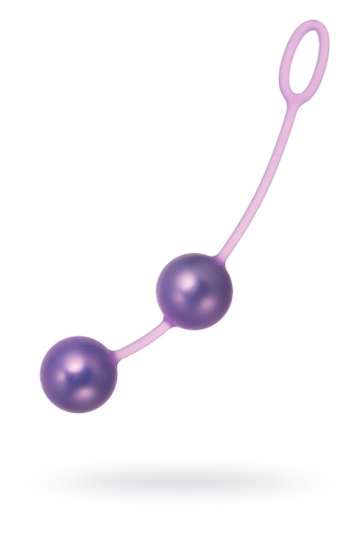 Вагинальные шарики Seven Creations, металлические в силиконе, фиолетовые, Ø 3 см