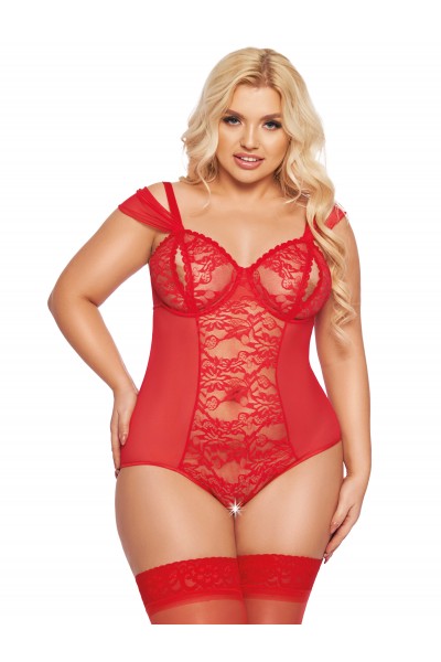 Боди SoftLine Collection Dora, красный, XL