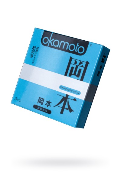 Презервативы «Окамото», skinless skin, super lubricative, двойная смазка, 18,5 см, 5,3 см, 3 шт.