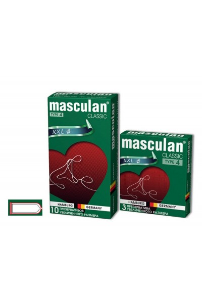 Презервативы Masculan, classic 4, XXL, увеличенного размера, 10 шт.