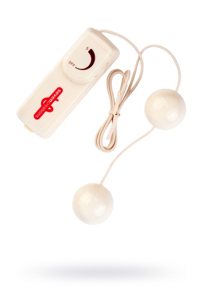 Вагинальные шарики Dream Toys с вибрацией, белые, Ø3,5 см