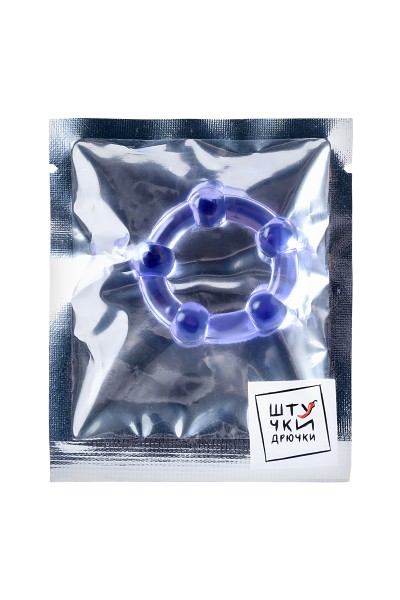 Эрекционное кольцо на пенис Штучки-дрючки, TPR, фиолетовое, Ø 2,5 см