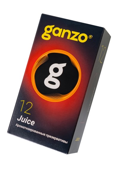 Презервативы Ganzo, juice, латекс, аромат, 18 см, 5,2 см, 12 шт.