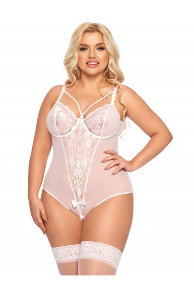 Боди SoftLine Collection Amanda, белый, XXXL