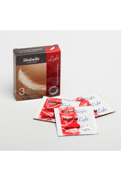 Презервативы Sitabella, light, возбуждающие, точечные, 18 см, 5,4 см, 3 шт.