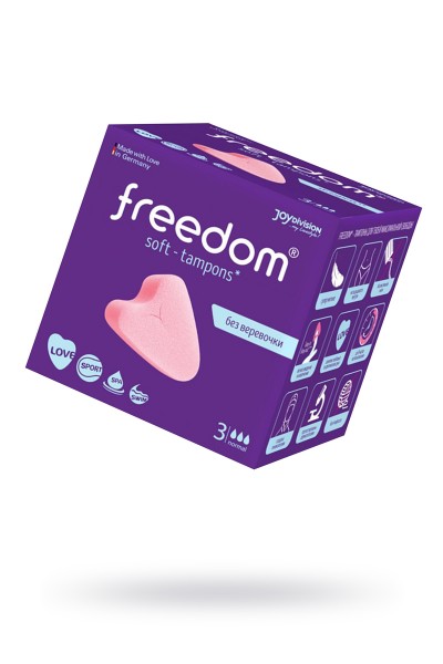 Тампоны женские гигиенические FREEDOM Normal, 3 шт Мятая упаковка