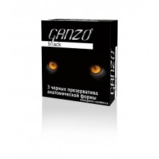 Презервативы Ganzo, black, анатомичные, 3 шт.