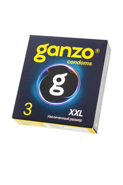 Презервативы  GANZO XXL увеличенные, латекс, 19 см, 5,5 см, 3 шт.