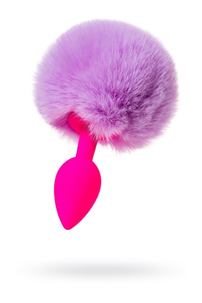 Анальная втулка с хвостом ToDo by Toyfa Sweet bunny, силикон, розово-фиолетовый, 13 см, Ø 2,8 см, 44