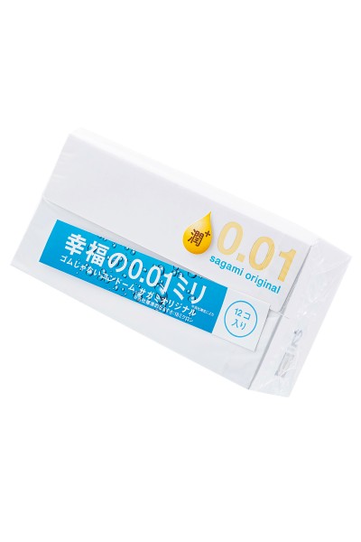 Презервативы Sagami, original 0.01, полиуретан, EXTRA LUB, 12 шт. Презервативы Sagami, original 0.01, полиуретан, EXTRA LUB, 12 шт.