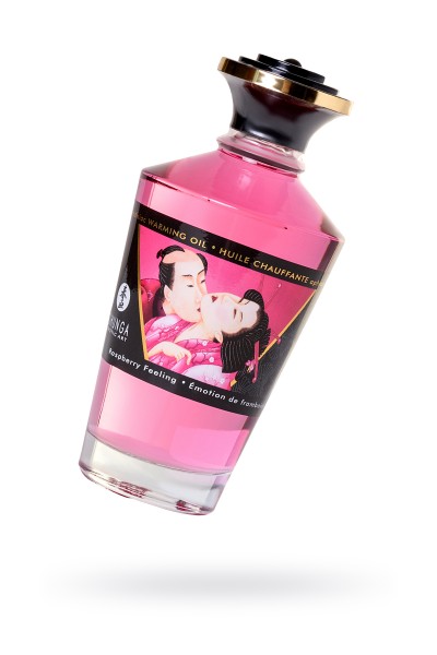 Масло массажное для тела Shunga «Малиновое чувство» (Raspberry Feeling), разогревающее, 100 мл