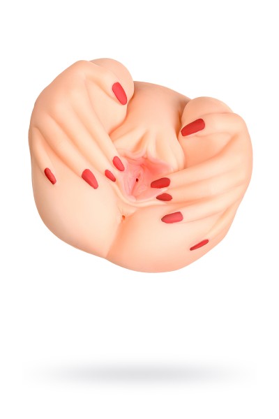 Мастурбатор реалистичный TOYFA Juicy Pussy Adeline, с вибрацией,  вагина и анус, TPR, телесный, 18 с