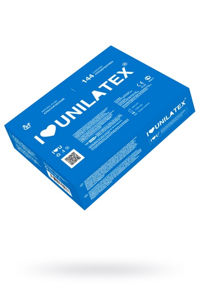 Презервативы Unilatex, natural plain, гладкие, классические, 19 см, 5,4 см, 144 шт.
