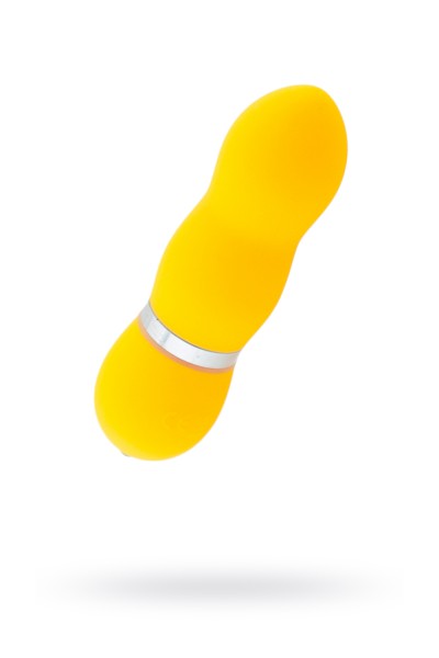 Нереалистичный вибратор Sexus Funny Five, ABS пластик, Желтый, 10,5 см