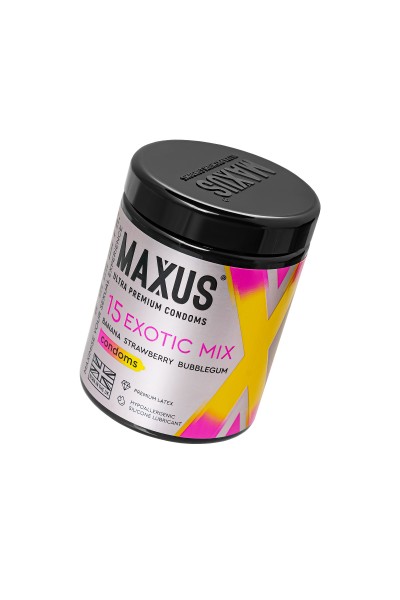 Презервативы Maxus EXOTIC MIX, латекс, ароматизированные 15 шт. Презервативы Maxus EXOTIC MIX, латекс, ароматизированные 15 шт.