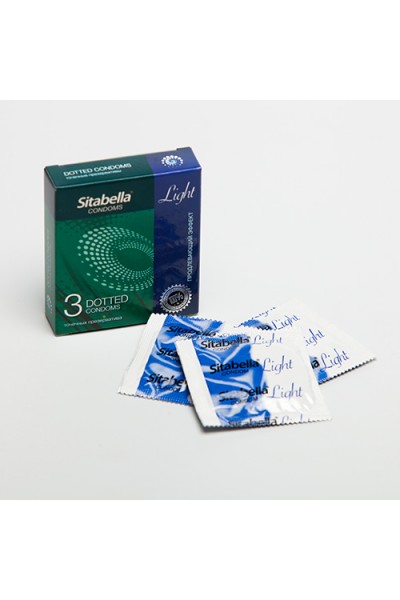 Презервативы Sitabella, light, продлевающие, точечные, 18 см, 5,4 см, 12 шт.