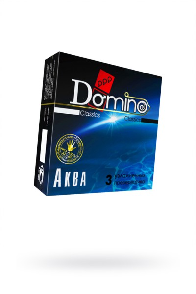 Презервативы Domino, classics, аква, 18 см, 5,2 см, 3 шт.