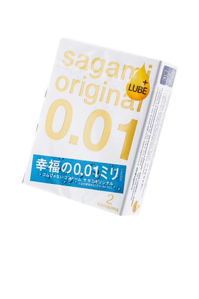 Презервативы Sagami, original 0.01, полиуретан, EXTRA LUB, 2 шт. Презервативы Sagami, original 0.01, полиуретан, EXTRA LUB, 2 шт.