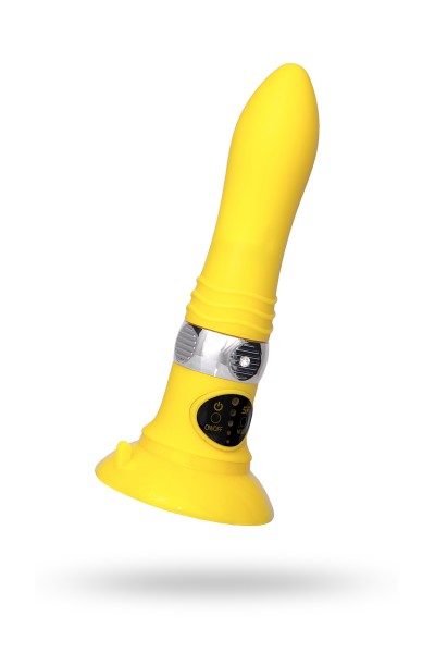 Нереалистичный вибратор Sexus Funny Five, ABS пластик, Желтый, 18,5 см