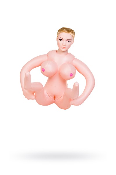 Кукла надувная Liliana с реалистичной головой, TOYFA Dolls-X, блондинка, с двумя отверстиями, кибер