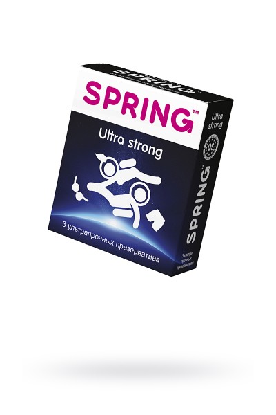 Презервативы Spring Ultra strong, утолщенные, латекс, 17,5 см, 3 шт