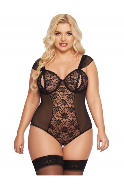 Боди SoftLine Collection Dora, черный, XXL