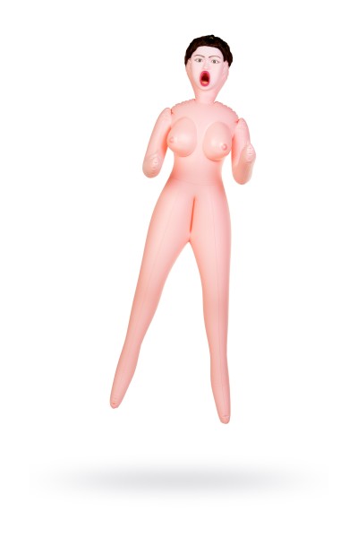 Кукла надувная Violet, брюнетка,TOYFA Dolls-X Passion,  с тремя отверстиями,  кибер вставка: вагина-