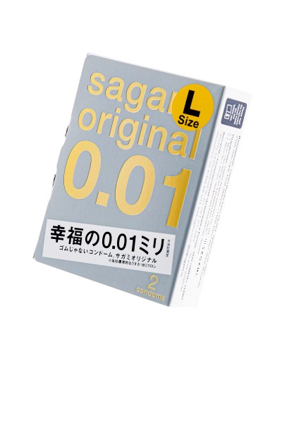 Презервативы Sagami, original 0.01, полиуретан, LARGE, 2 шт. Презервативы Sagami, original 0.01, полиуретан, LARGE, 2 шт.