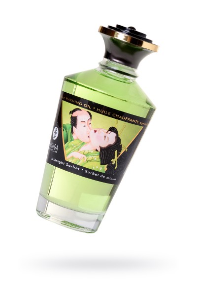 Масло массажное для тела Shunga «Полночный щербет» (Midnight Sorbet), разогревающее, 100 мл.