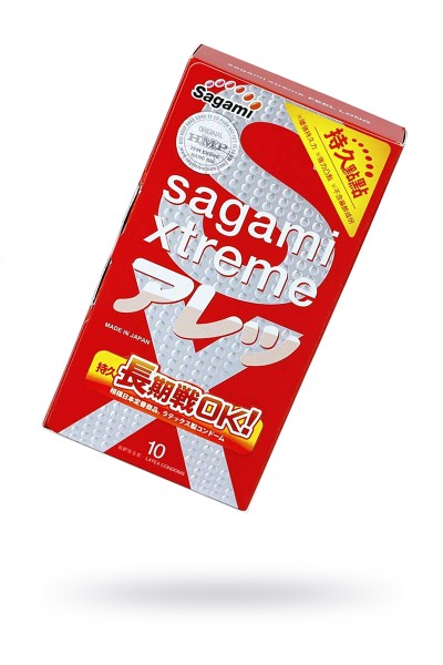 Презервативы Sagami, xtreme, feel long, латекс, 19 см, 5,2 см, 10 шт.