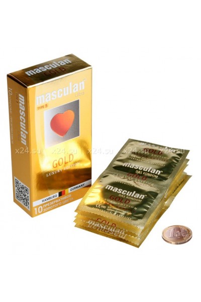 Презервативы Masculan, ultra 5, золотые, 10 шт.