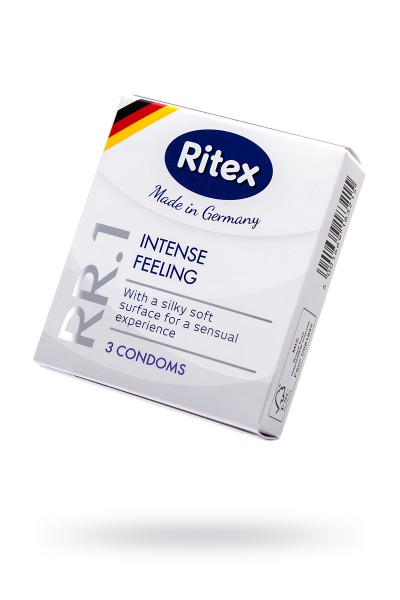 Презервативы Ritex, RR.1, классические, латекс, 18.5 см, 5,3 см, 3 шт.
