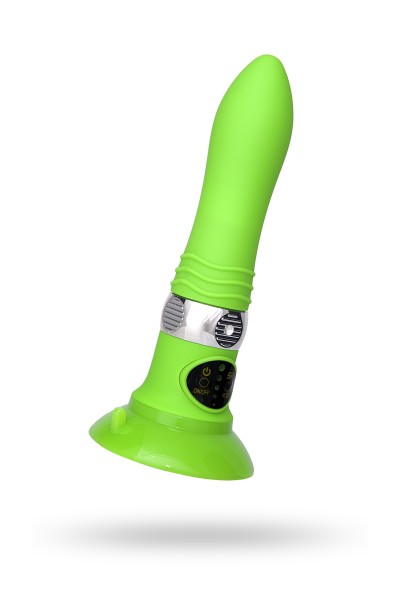 Нереалистичный вибратор Sexus Funny Five, ABS пластик, Зеленый, 18,5 см
