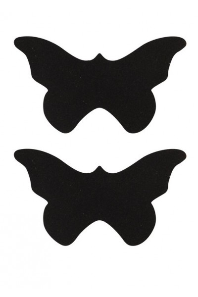 Украшение на соски  Nipple Stickers в форме бабочек черное