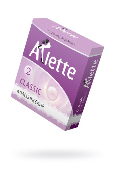 Презервативы Arlette, classic, классические, латекс, 19 см, 5,5 см, 3 шт.