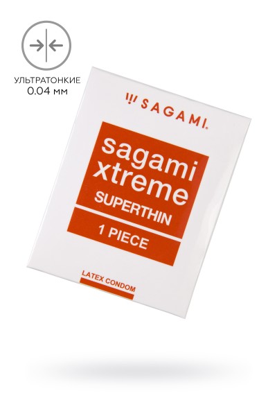 Презервативы Sagami,xtreme superthin 0,04 , латекс, 18,5 см, 5,2 см, 1 шт.