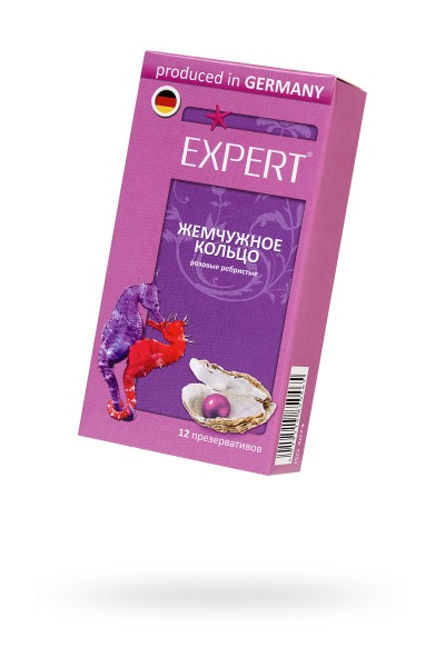 Презервативы Expert ''Жемчужное кольцо'' №12, розовые с перламутровыми точками, 12шт